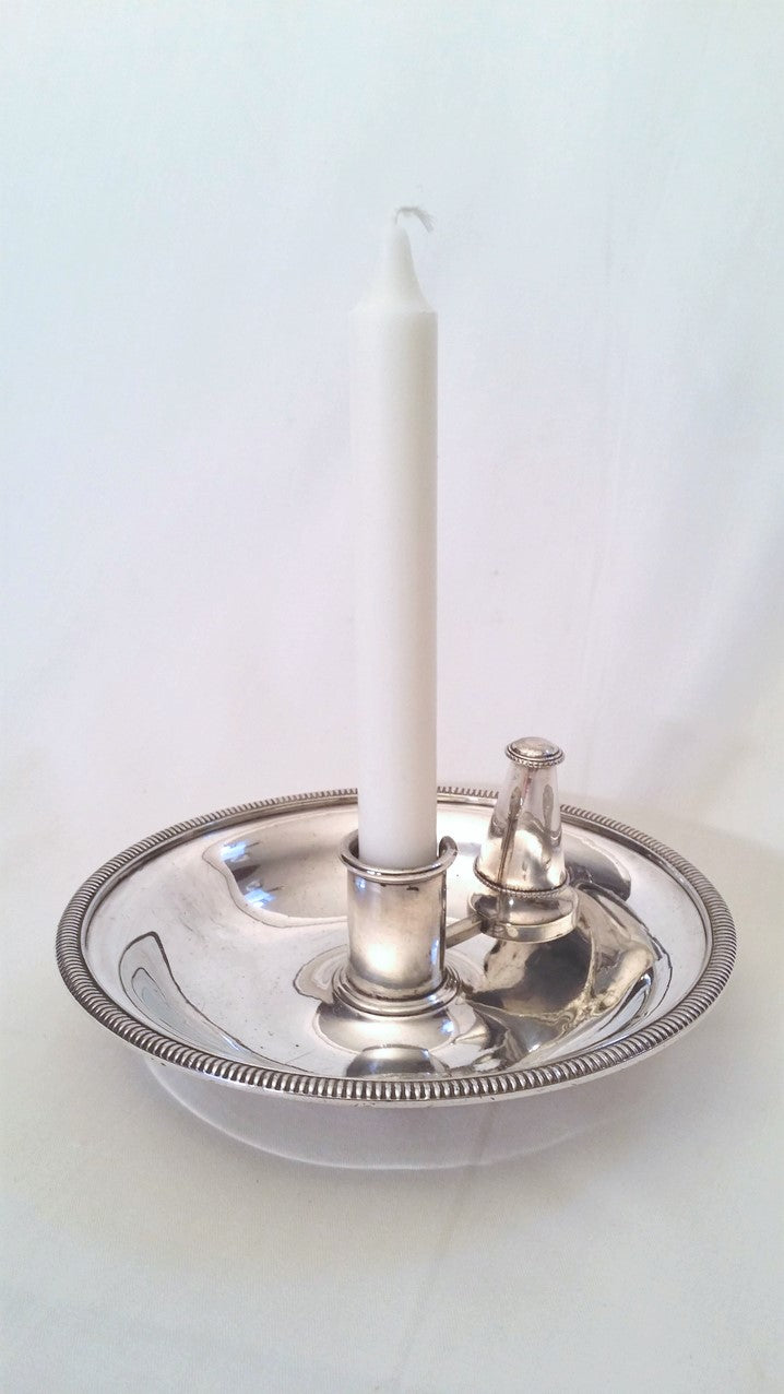 Silver plate Chamberstick - Candlestick