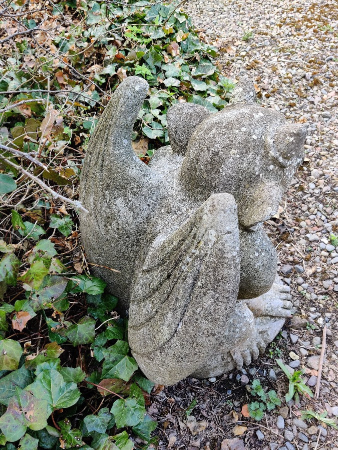 Pair - Hand Carved Stone Statues
