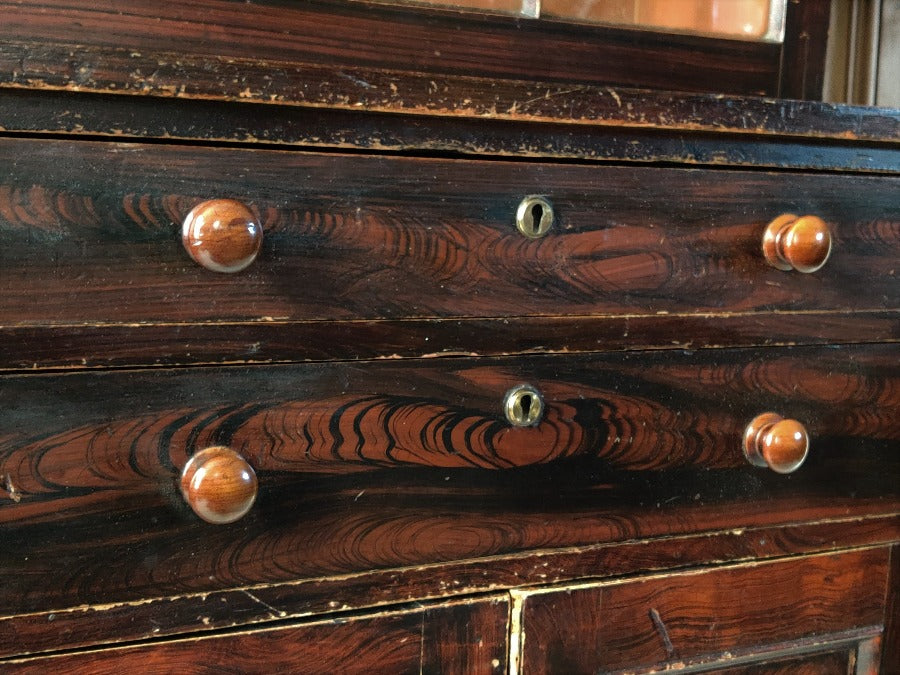 Period Painted Bookcase-Cabinet