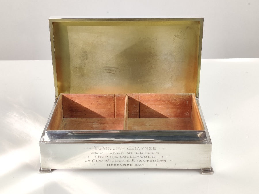 Solid Silver Box - London 1934
