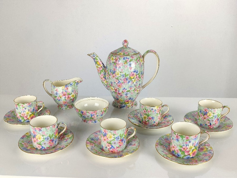 Coffee Set - Royal Winton Chintz