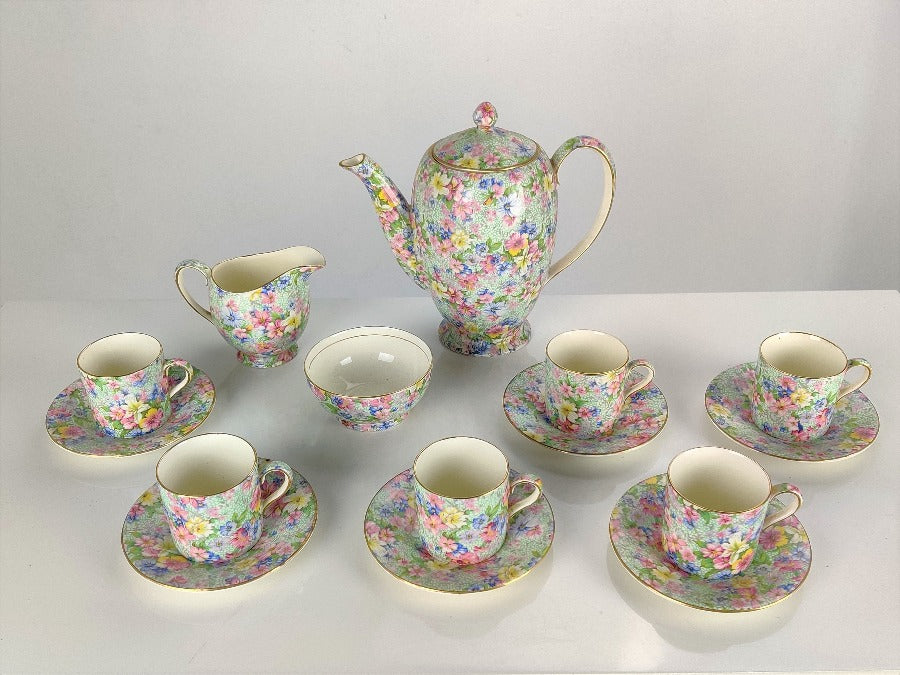Coffee Set - Royal Winton Chintz