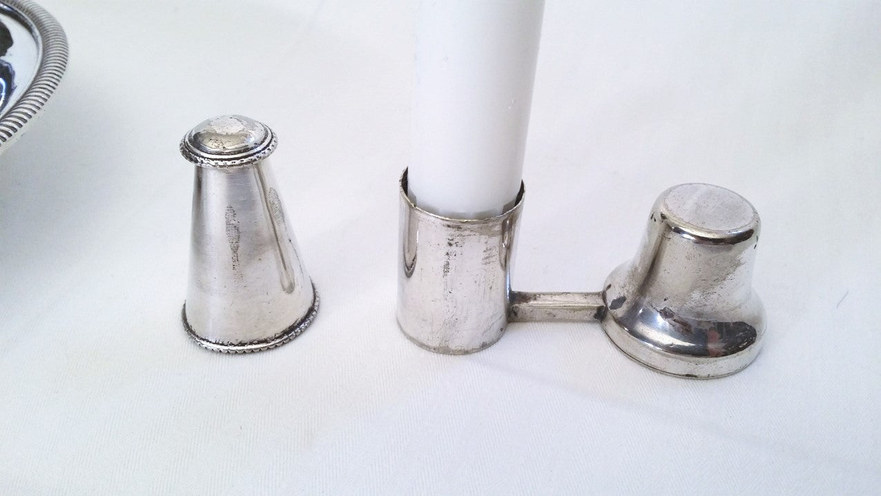 Silver plate Chamberstick - Candlestick