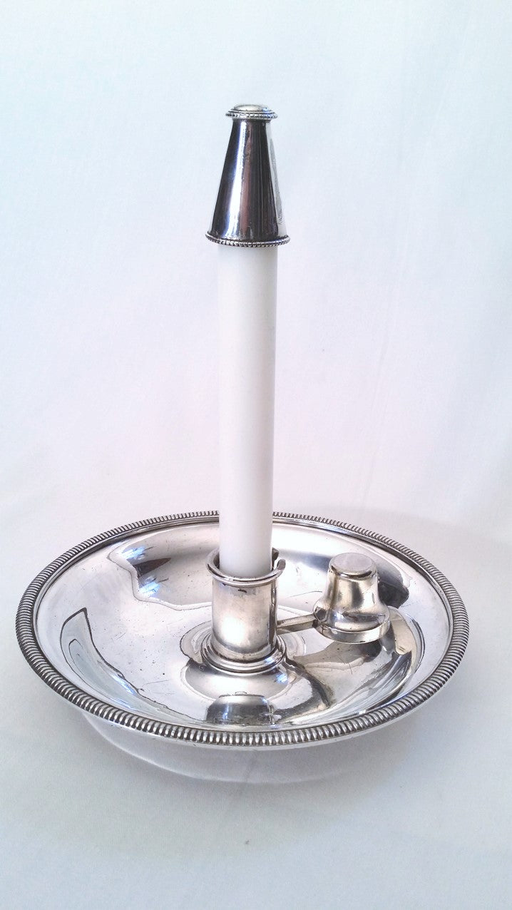 silver plate candle stick