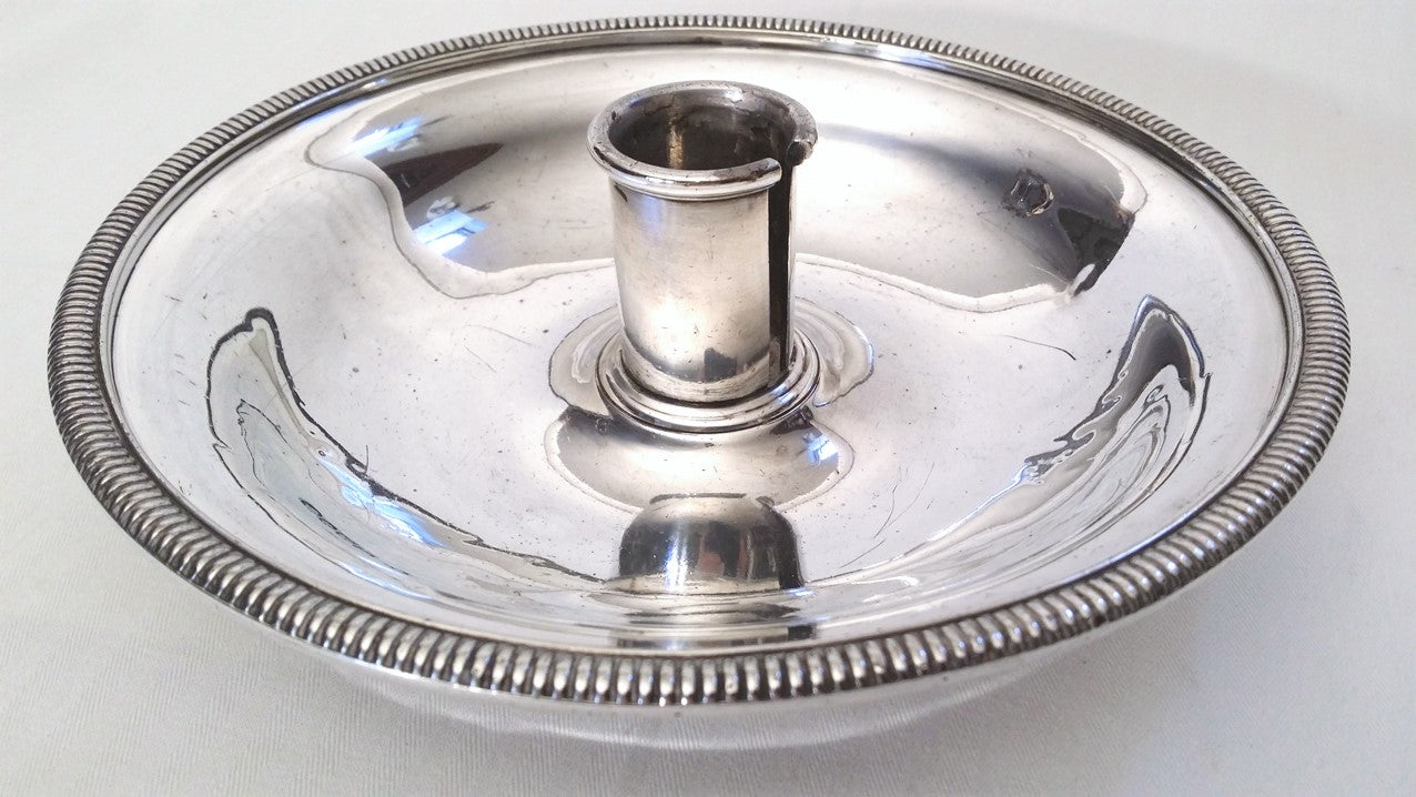 Silver plate Chamberstick - Candlestick