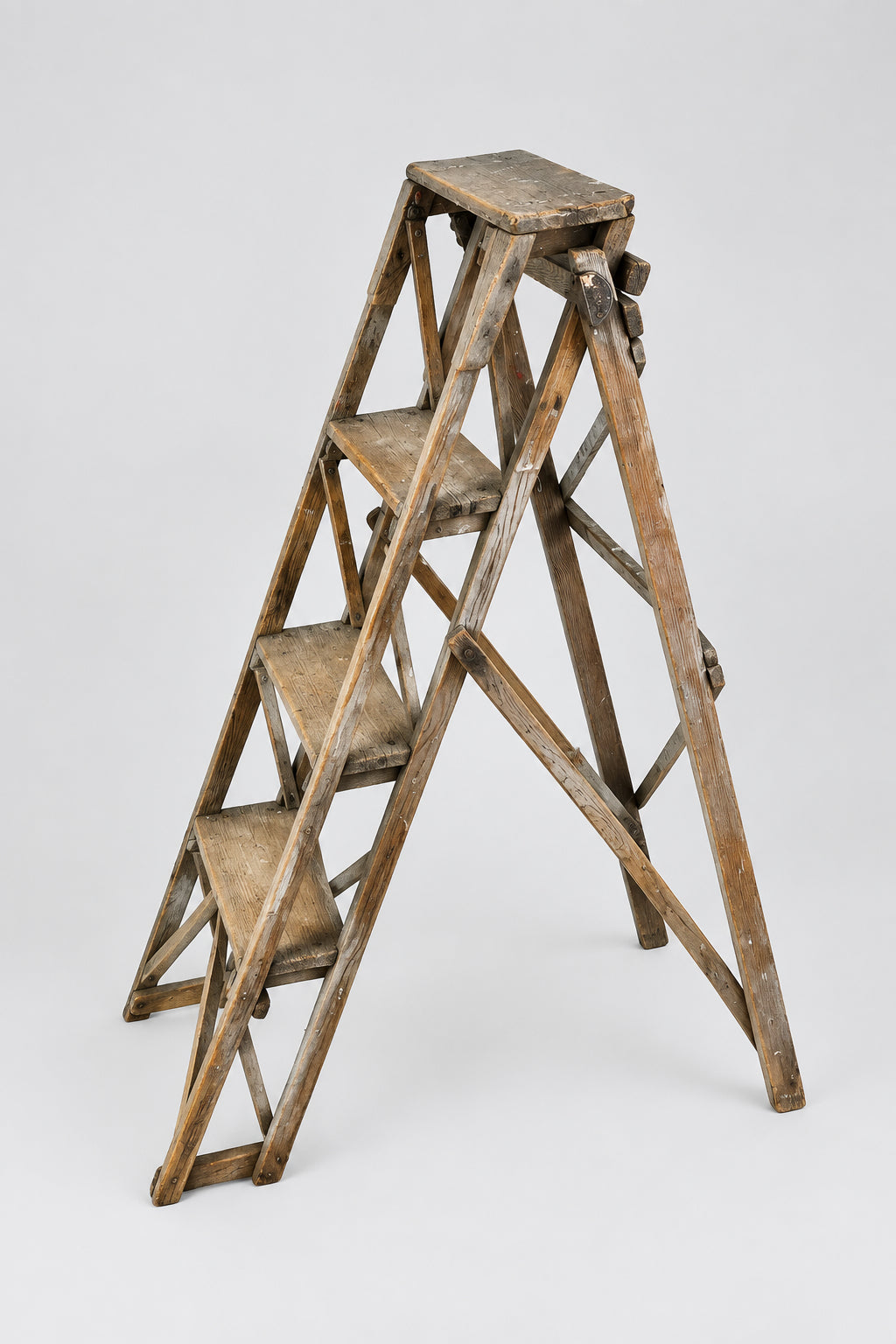 antique library step-ladder