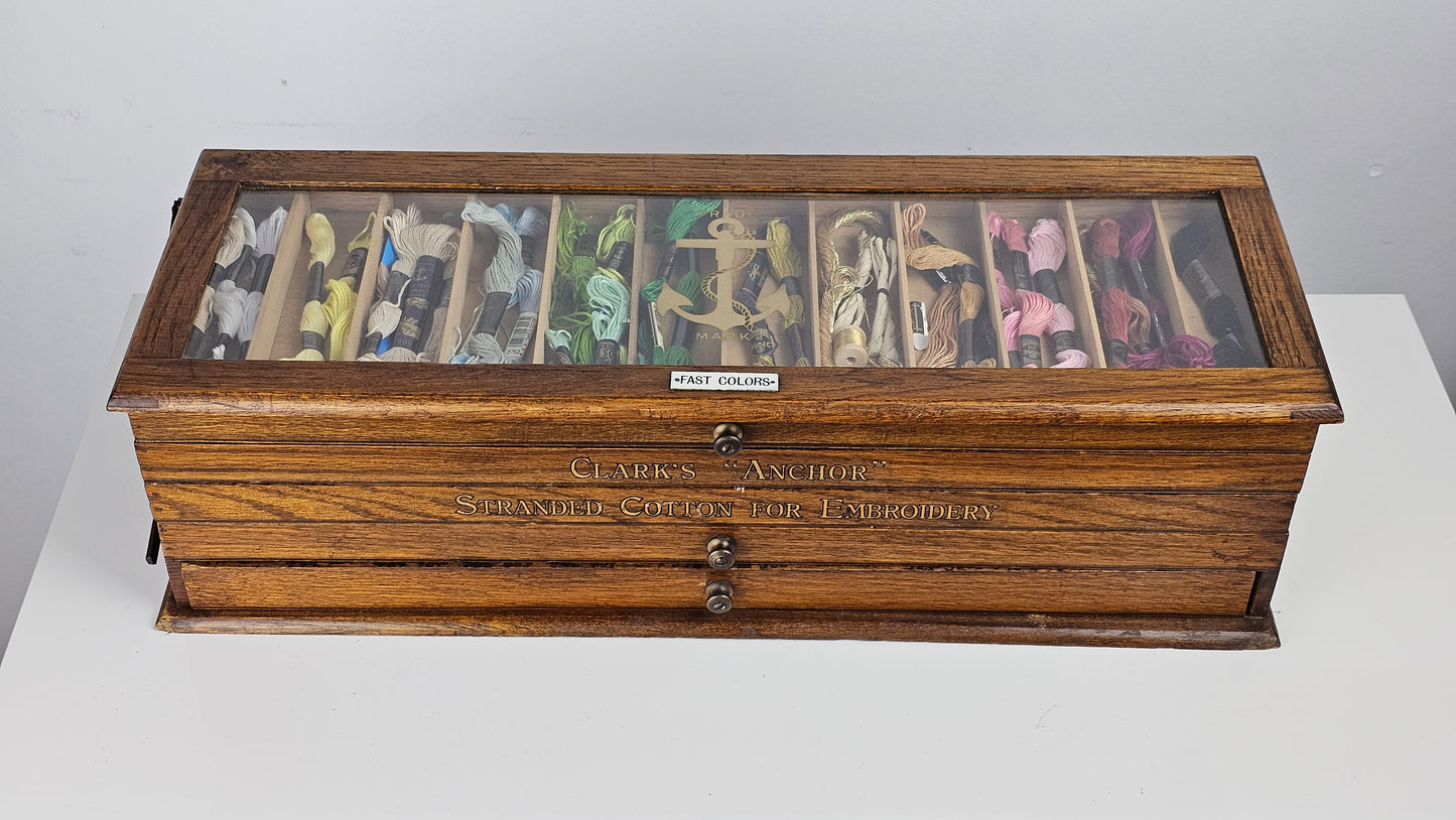 Antique Advertising Haberdashery Sewing Box