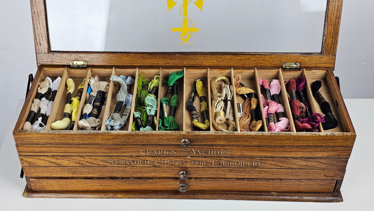 Antique Advertising Haberdashery Sewing Box