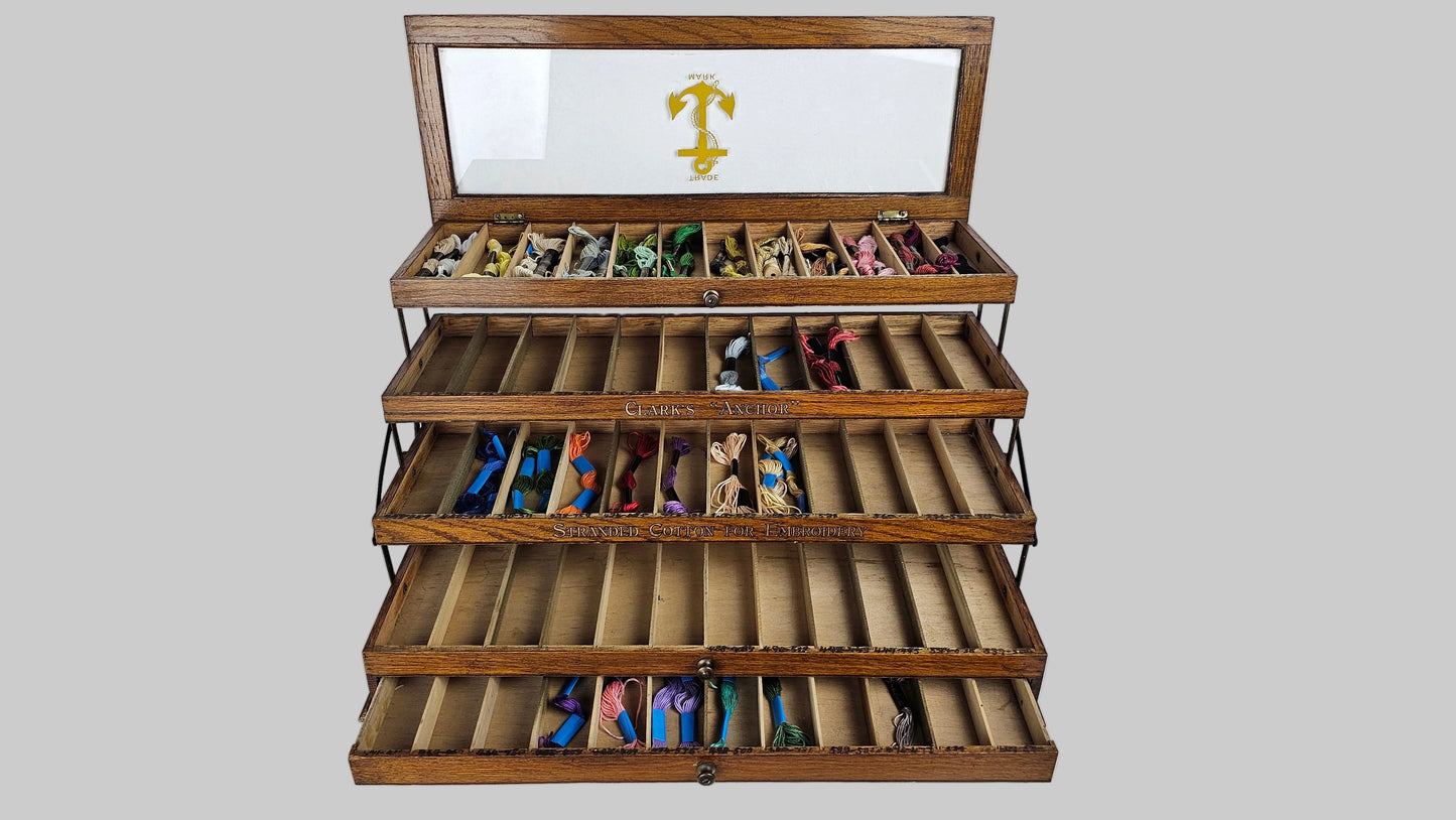 Antique Advertising Haberdashery Sewing Box