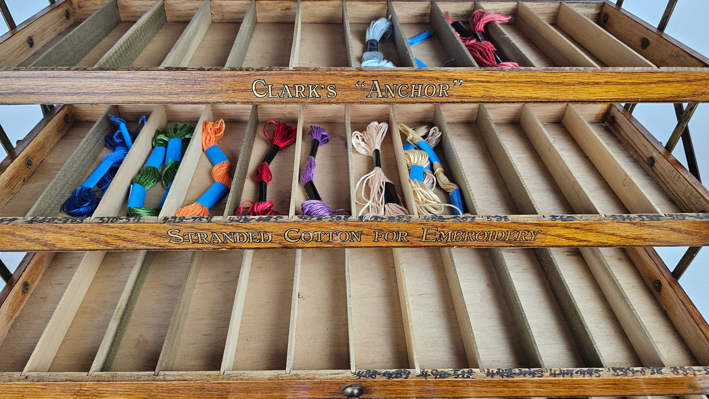 Antique Advertising Haberdashery Sewing Box