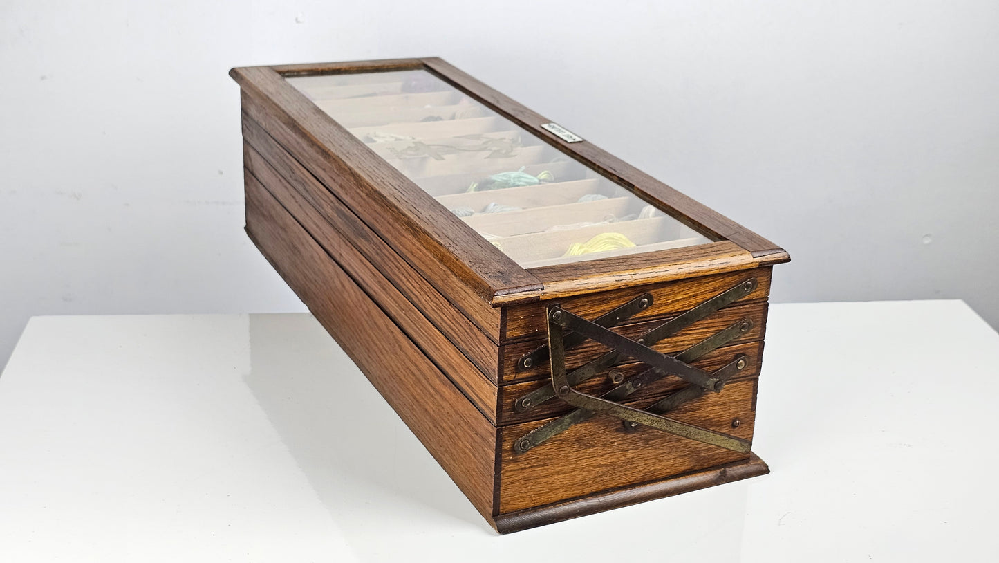 Antique Advertising Haberdashery Sewing Box