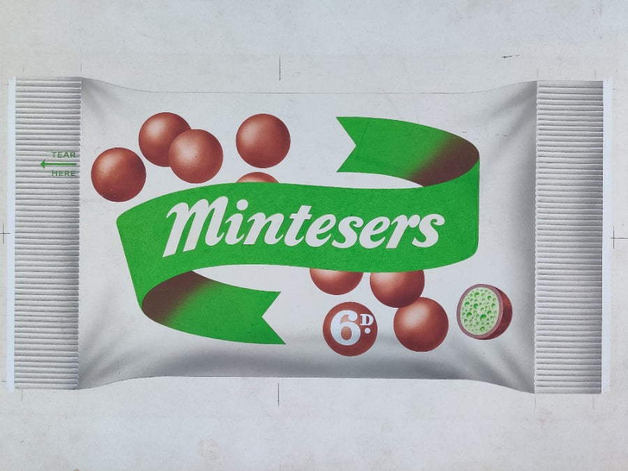 1960-70s Advertising Artwork for 'Mintesers'