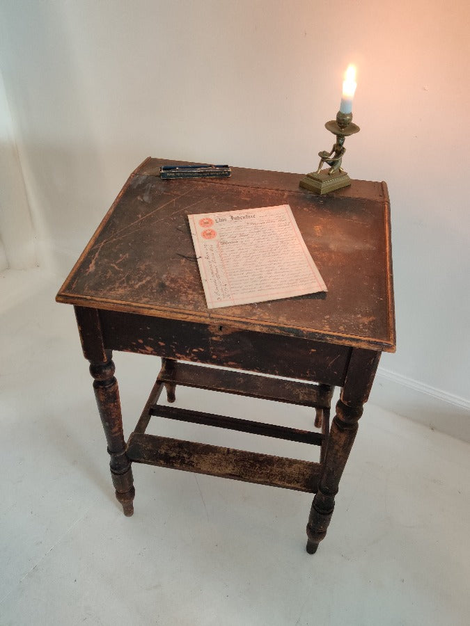 antique school desk