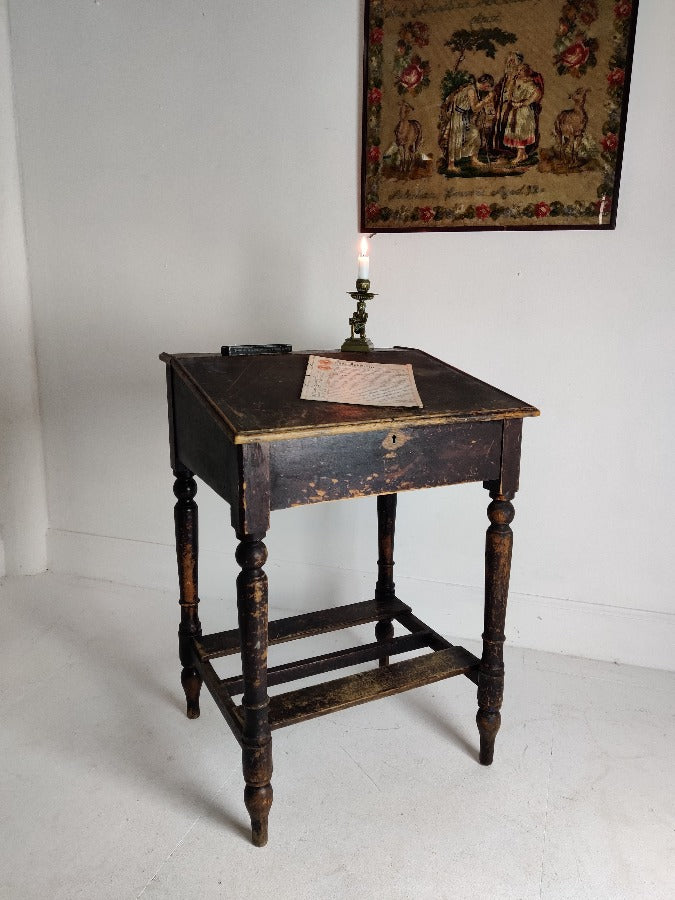 antique childs school desk